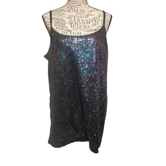 Torrid Blue/purple Sequin Cami SWING Tank Top Women's Plus Sz 2 2X Sleeveless - Picture 1 of 5